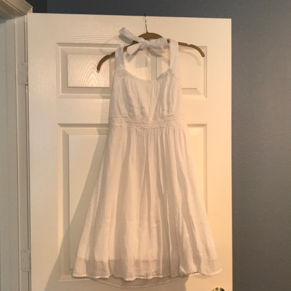 Anthropologie Maeve Ivory Halter Dress. Size 8